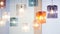 Different modern streamlined chandeliers. translucency, transparency and lighting