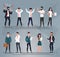 Different Office People Characters Cartoon Set