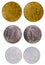 Different old italian coins
