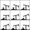 Different Positions Working Oil Pumps