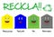 Different recycling bins