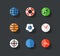 Different round Web icons collection