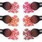 Different shades of powder blush