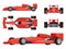 Different sides of sport cars. Vector illustration isolated