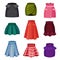 Different Skirt Models with Flared Skirt and Tube Skirt Vector Set