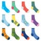 Different socks vector design illustration