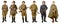 Different Soviet soldier uniforms