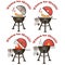 Different special tools for barbecue party. Bbq grill and tools vector illustration