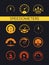 Different speedometers collection - set of vector elements