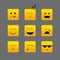 Different square emotion faces