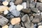 Different stones on the beach in Torrox, Spain