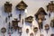 Different Swiss Cuckoo Clock on a wall for selling