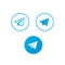 Different Telegram icons vector, icon, png on white background