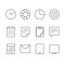 Different thin web icons set. Lineart design