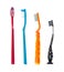 Different toothbrushes, dental health and care, set and collection