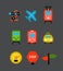 Different transport color icons