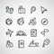 Different transportation icons collection