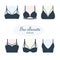 Different types of bras.