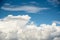 Different types of clouds threatening storms and rain