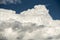 Different types of clouds threatening storms and rain