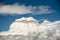 Different types of clouds threatening storms and rain