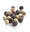 Different types of dried peppercorn