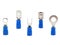 Different types of electrical lugs. Wire connectors.