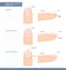 Different Types of Nail Plate. Normal, Convex and Concave Nails. Nail Extension Guide. Vector