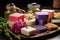 different types of organic soaps and bath sponges