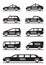 Different types of taxi cars