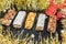 Different types of turrÃ³n (nougat), traditional sweet for Christmas in Spain.