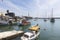 Different types of yachts anchored in Piraeus dock