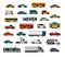 different vehicles, city transport, automobile service, side view cars