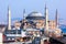 Different view of Haghia Sophia in Istanbul Turkey