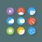 Different web browser icons set with rounded corners