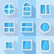 Different windows icons set, flat style