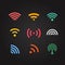 Different wireless color pictograms