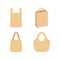 Differents kinds of vector bags icons