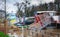 Difficult access to barges along the river Seine