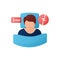 Difficulty falling asleep flat icon