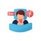 Difficulty falling asleep flat icon