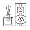 diffuser sticks bottle perfume line icon vector illustration