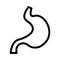 Digestion vector  thin line  icon