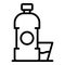 Digestion water bottle icon, outline style