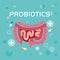 Digestive system with probiotics medicines