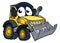 Digger Bulldozer Cartoon Mascot