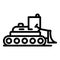 Digger bulldozer icon, outline style