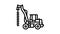 digger construction car vehicle line icon animation
