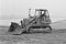 Digger operator takes a break during groundwork