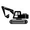 Digging machine icon, simple style